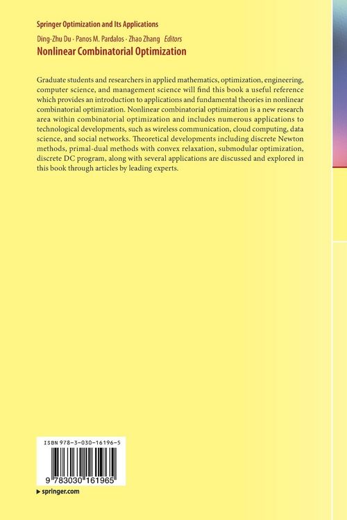 Produktbild: Nonlinear Combinatorial Optimization