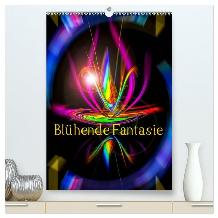 Produktbild: Bl&uuml;hende Fantasie - Digitalkunst (hochwertiger Premium Wandkalender 2026 DIN A2 hoch), Kunstdruck in Hochglanz