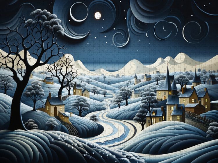 Produktbild: CALVENDO Puzzle Stille Nacht | 2000 Teile Lege-Gr&ouml;&szlig;e 90x67cm Foto-Puzzle f&uuml;r gl&uuml;ckliche Stunden
