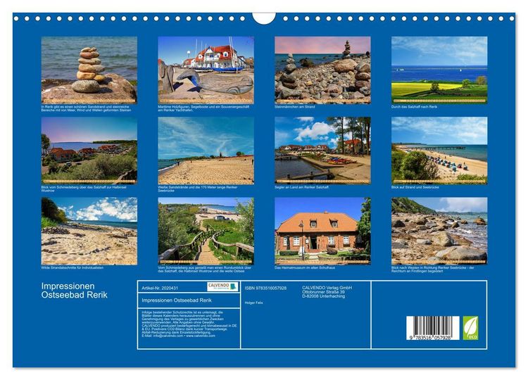 Produktbild: Impressionen Ostseebad Rerik (Wandkalender 2026 DIN A3 quer), CALVENDO Monatskalender