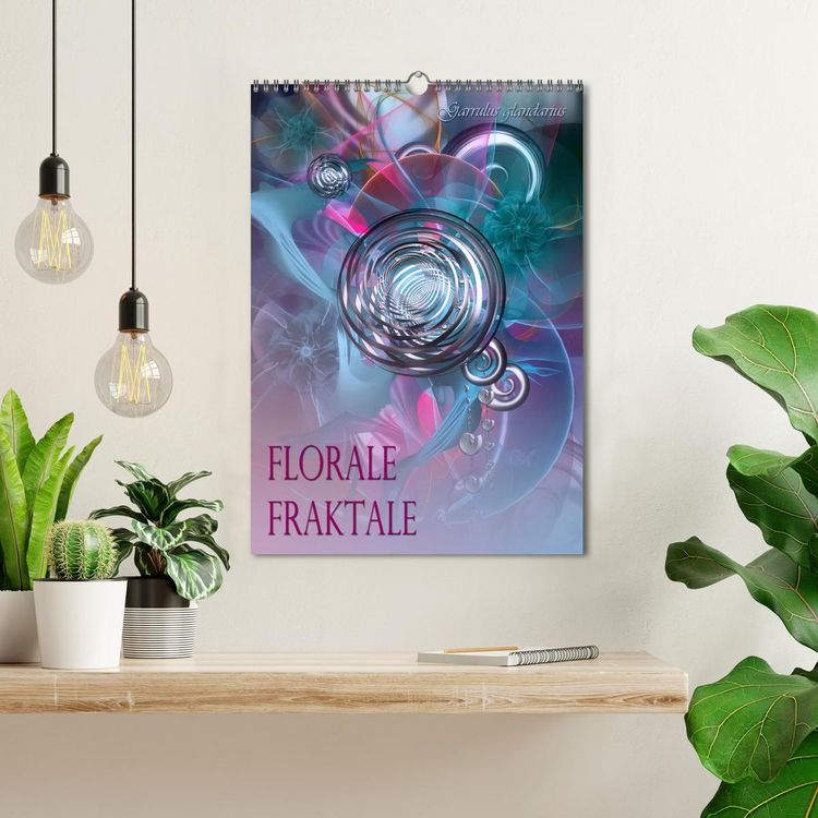 Produktbild: Florale Fraktale (Wandkalender 2026 DIN A3 hoch), CALVENDO Monatskalender