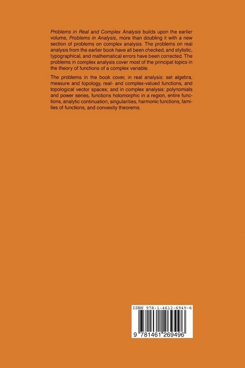 Produktbild: Problems in Real and Complex Analysis