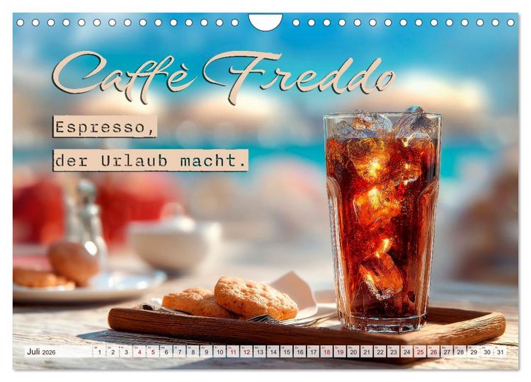Produktbild: Kaffeemagie - Ein Jahr voller Genussmomente (Wandkalender 2026 DIN A4 quer), CALVENDO Monatskalender