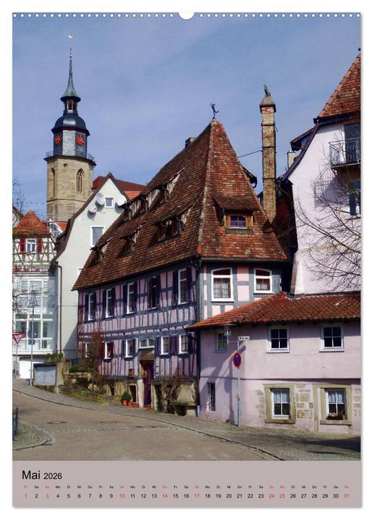 Produktbild: Fachwerkh&auml;user - schmal, krumm, schief (hochwertiger Premium Wandkalender 2026 DIN A2 hoch), Kunstdruck in Hochglanz