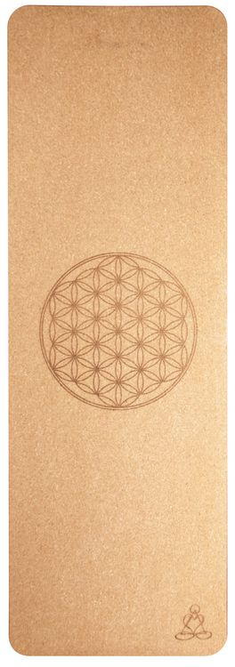 Produktbild: Yogamatte aus Kork mit Blume des Lebens
