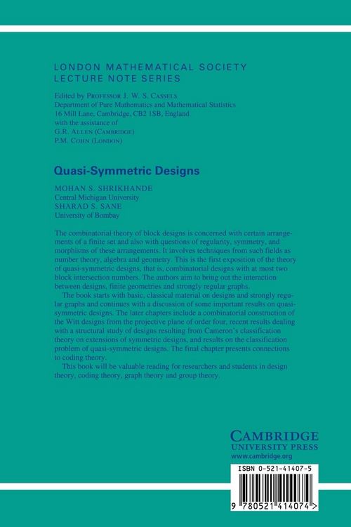 Produktbild: Quasi-Symmetric Designs