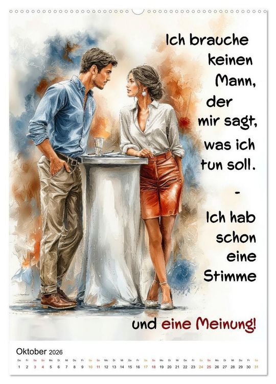 Produktbild: Liebling, mal ehrlich ..... (Wandkalender 2026 DIN A2 hoch), CALVENDO Monatskalender