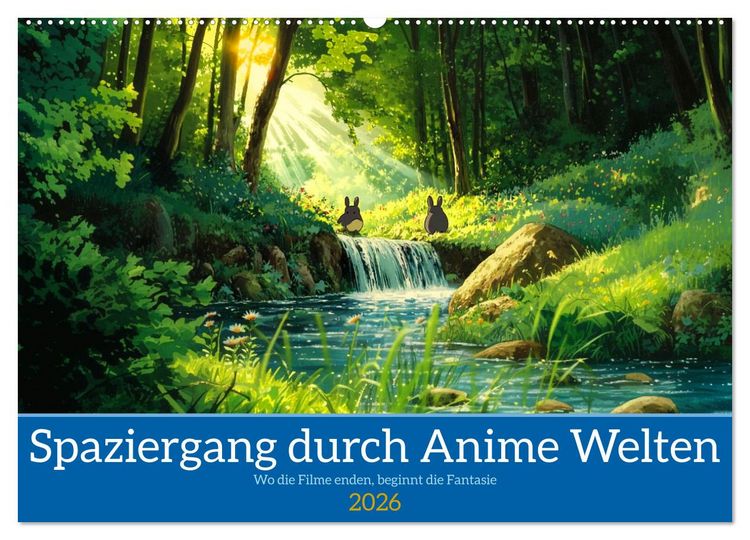 Produktbild: Spaziergang durch Anime Welten (Wandkalender 2026 DIN A2 quer), CALVENDO Monatskalender
