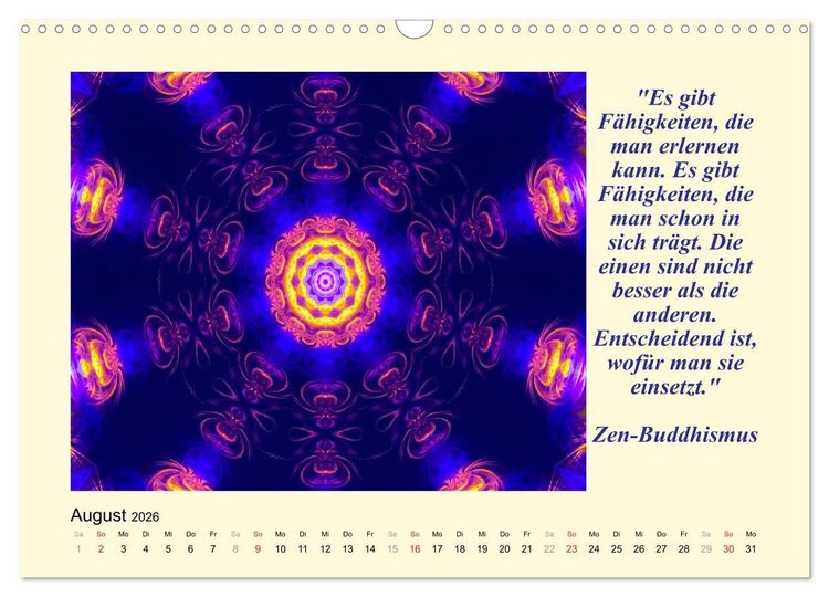 Produktbild: Meditation - Asiatische Weisheiten (Wandkalender 2026 DIN A3 quer), CALVENDO Monatskalender