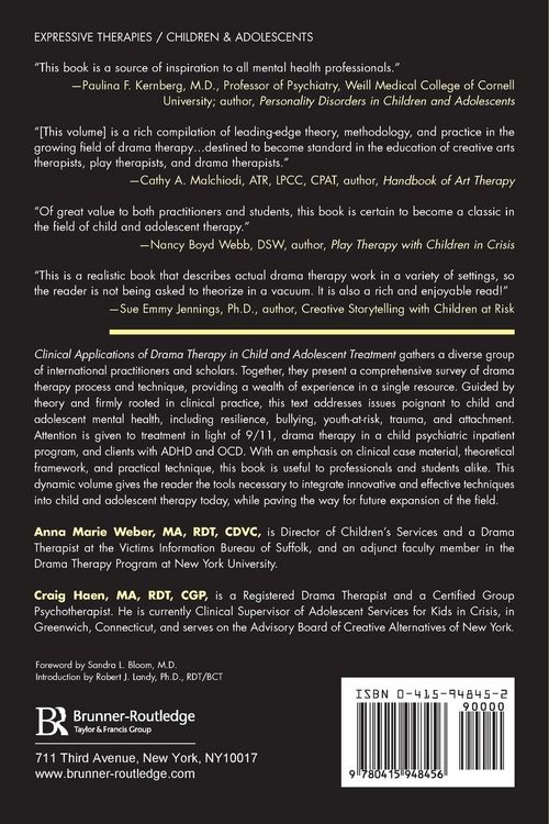 Produktbild: Clinical Applications of Drama Therapy in Child and Adolescent Treatment