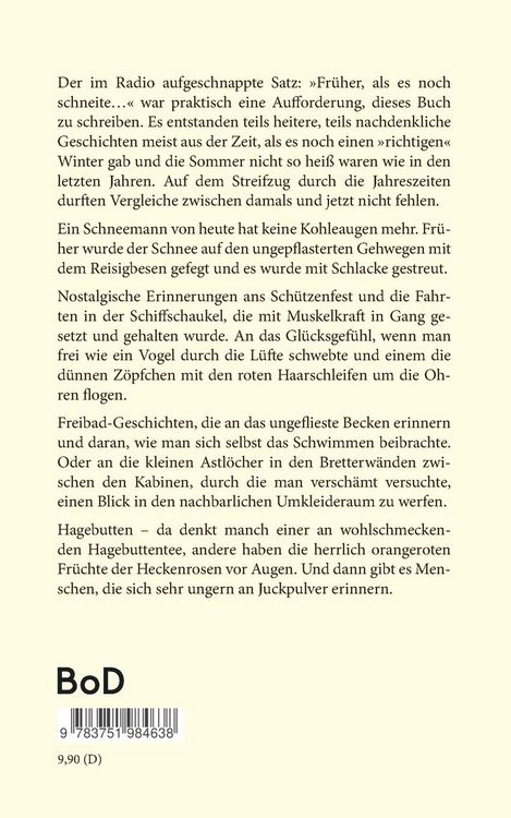 Produktbild: Fr&uuml;her als es noch schneite
