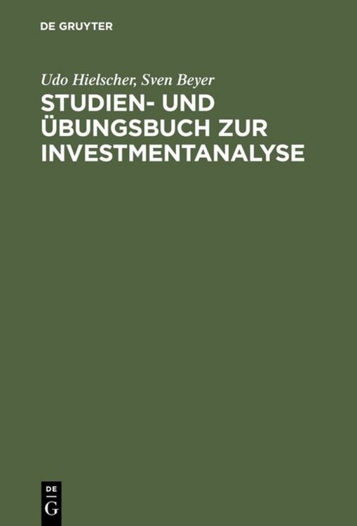 Produktbild: Studien- und &Uuml;bungsbuch zur Investmentanalyse