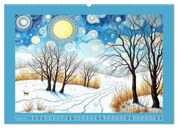 Produktbild: Topografie der Fantasie (hochwertiger Premium Wandkalender 2027 DIN A2 quer), Kunstdruck in Hochglanz