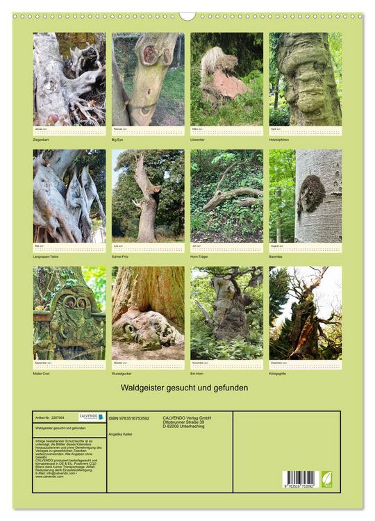 Produktbild: Waldgeister gesucht und gefunden (Wandkalender 2027 DIN A2 hoch), CALVENDO Monatskalender