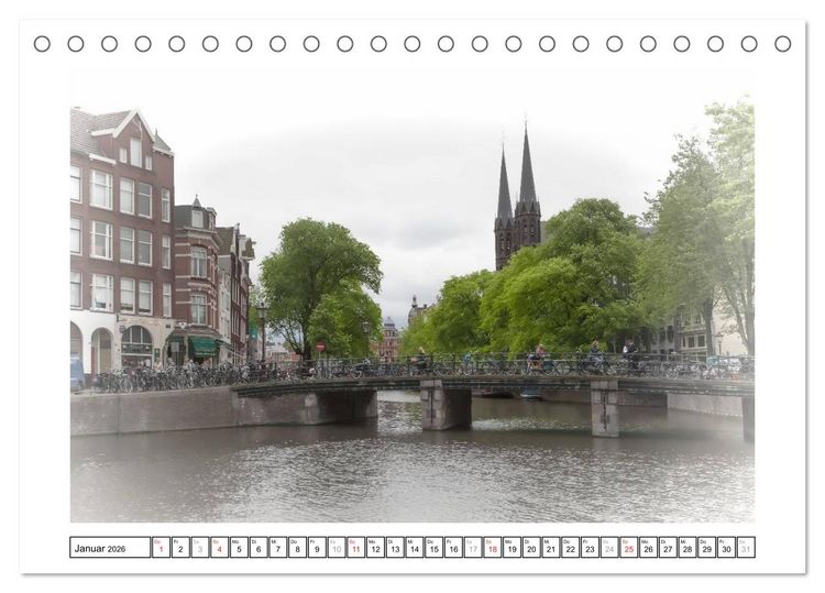 Produktbild: AMSTERDAM Erinnerungen (Tischkalender 2026 DIN A5 quer), CALVENDO Monatskalender