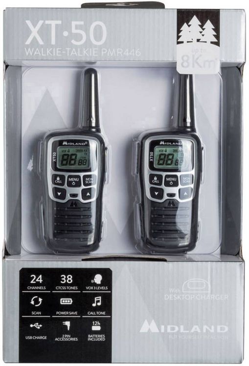 Produktbild: Midland XT50 C1178 PMR-Handfunkger&auml;t 2er Set