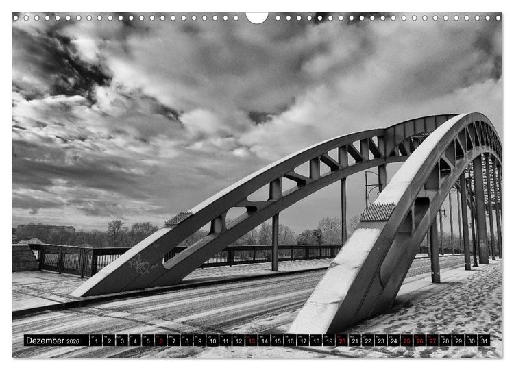 Produktbild: Magdeburg in Schwarz - Wei&szlig; (Wandkalender 2026 DIN A3 quer), CALVENDO Monatskalender