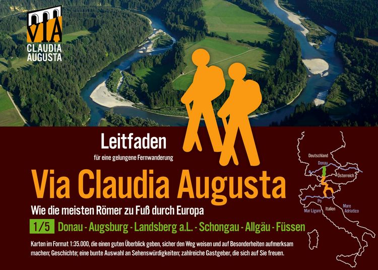 Produktbild: Fern-Wander-Route Via Claudia Augusta 1/5 Bayern P R E M I U M