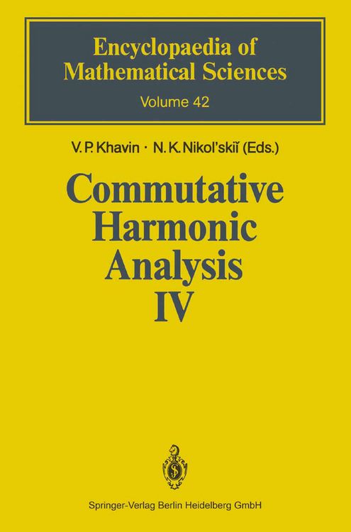 Produktbild: Commutative Harmonic Analysis IV