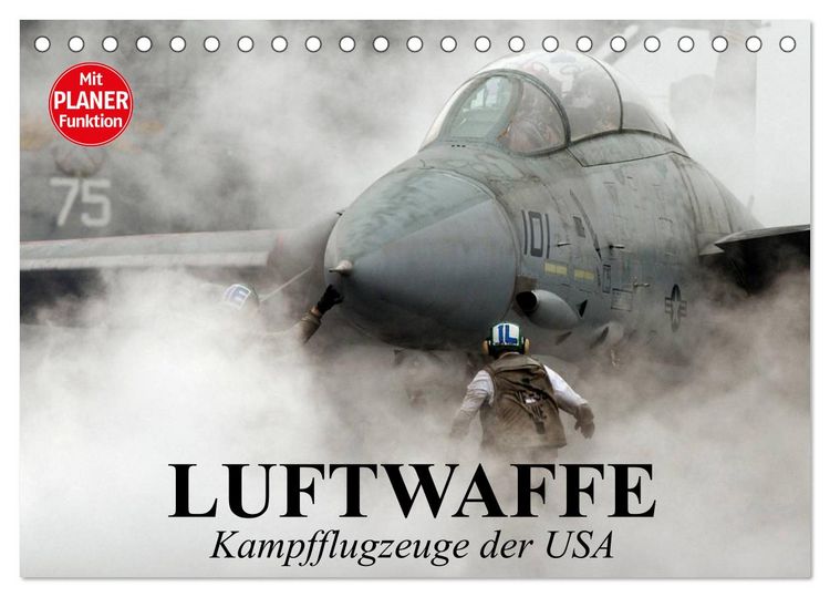 Produktbild: Luftwaffe. Kampfflugzeuge der USA (Tischkalender 2026 DIN A5 quer), CALVENDO Monatskalender