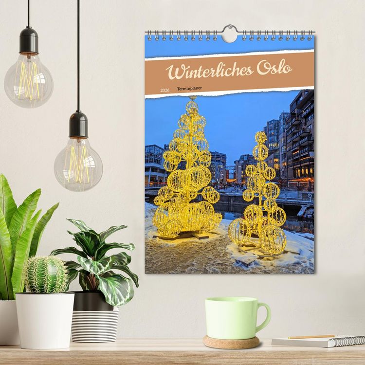 Produktbild: Winterliches Oslo - Terminplaner (Wandkalender 2026 DIN A4 hoch), CALVENDO Monatskalender