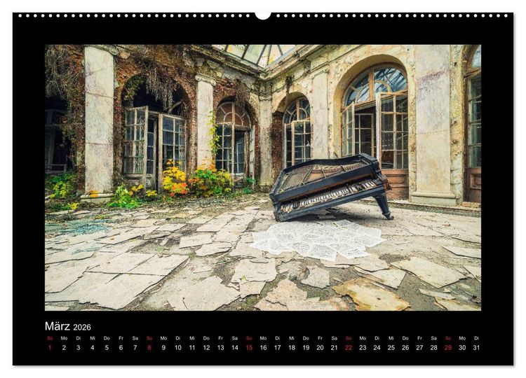 Produktbild: Die Sch&ouml;nheit des Verfalls - Lost Places (hochwertiger Premium Wandkalender 2026 DIN A2 quer), Kunstdruck in Hochglanz