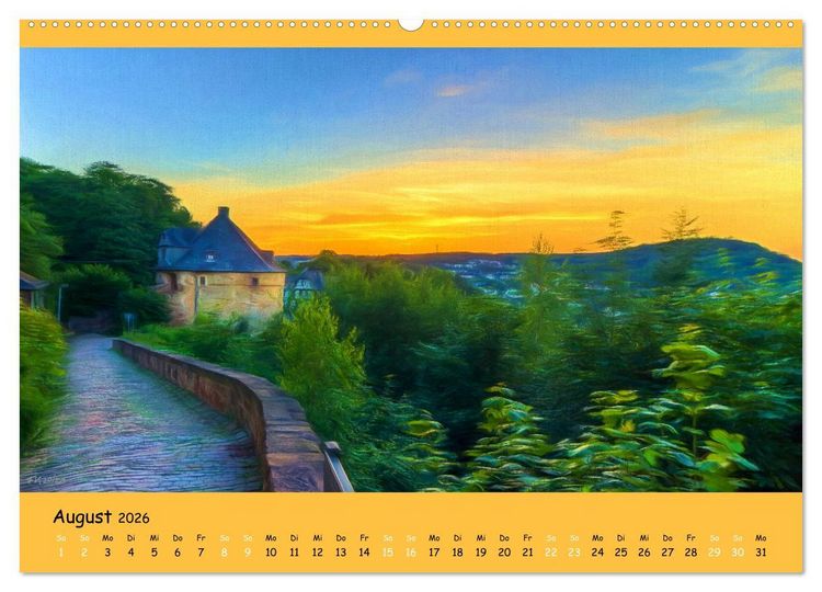 Produktbild: Malerisches Marburg (Wandkalender 2026 DIN A2 quer), CALVENDO Monatskalender