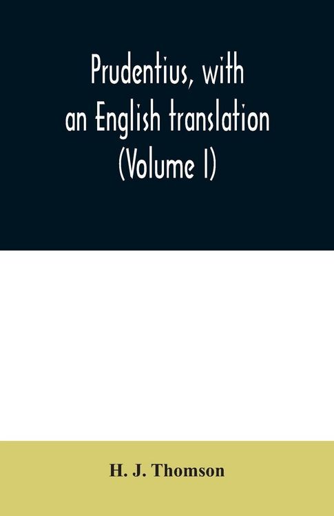 Produktbild: Prudentius, with an English translation (Volume I)