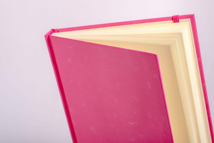 Produktbild: Anaconda Notizbuch/Notebook/Blank Book, punktiert, textiles Gummiband, pink, Hardcover (A5), 120g/m&sup2; Papier