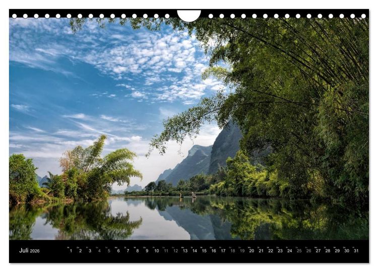Produktbild: CHINA - Zauberberge am Drachenfluss (Wandkalender 2026 DIN A4 quer), CALVENDO Monatskalender