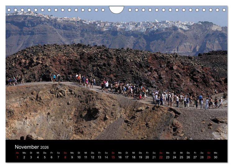 Produktbild: Santorini &ndash; Leben auf dem Vulkan (Wandkalender 2026 DIN A4 quer), CALVENDO Monatskalender