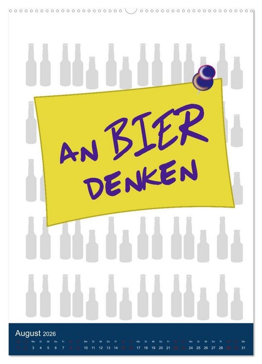 Produktbild: BIER Wandkalender -Trinken mit Stil (Wandkalender 2026 DIN A2 hoch), CALVENDO Monatskalender