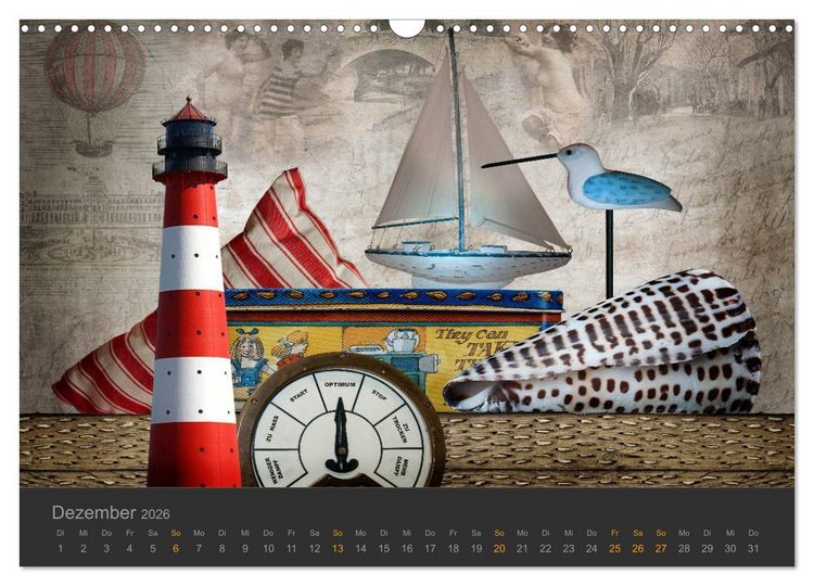 Produktbild: Patchwork - Vintage Impressionen (Wandkalender 2026 DIN A3 quer), CALVENDO Monatskalender