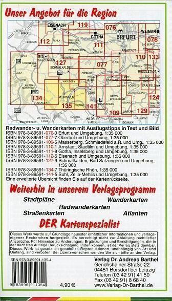 Produktbild: Radwander- und Wanderkarte Meiningen und Umgebung