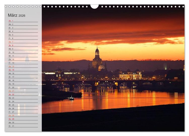 Produktbild: Wundersch&ouml;nes Dresden (Wandkalender 2026 DIN A3 quer), CALVENDO Monatskalender
