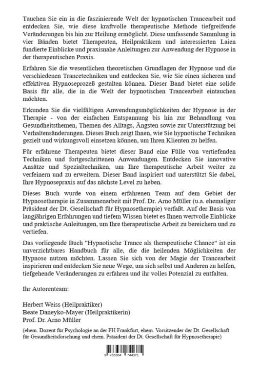Produktbild: Hypnotische Trance als therapeutische Chance