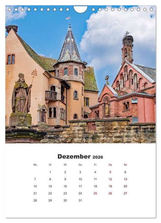 Produktbild: Eguisheim - Postkartenidylle (Wandkalender 2026 DIN A4 hoch), CALVENDO Monatskalender