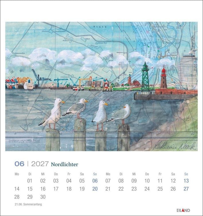 Produktbild: Nordlichter - See(h)karten Postkartenkalender 2027