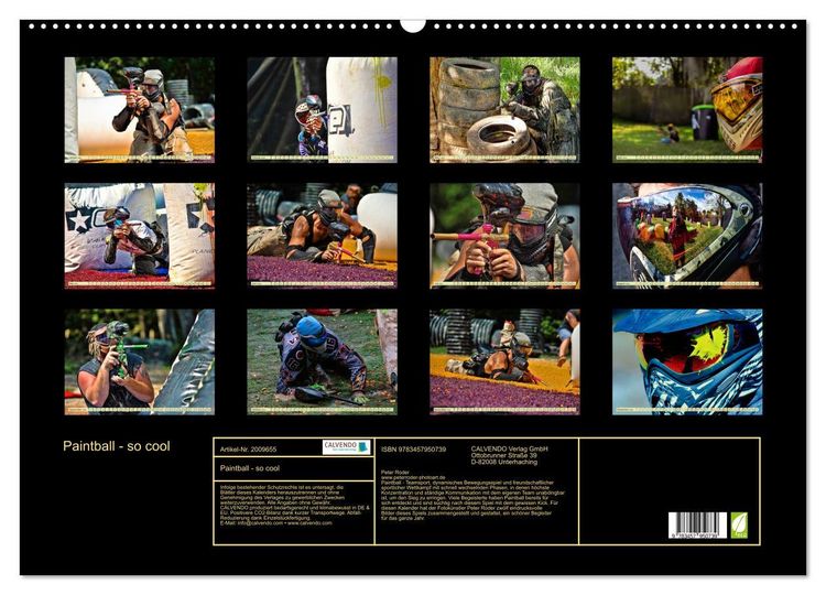 Produktbild: Paintball - so cool (Wandkalender 2026 DIN A2 quer), CALVENDO Monatskalender