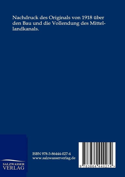 Produktbild: Die Vollendung des Mittellandkanals