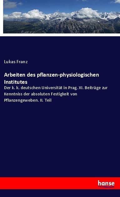 Produktbild: Arbeiten des pflanzen-physiologischen Institutes