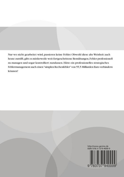 Produktbild: Professionelles Fehlermanagement