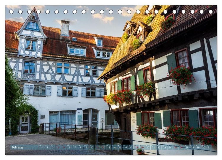 Produktbild: Die Fischerstadt - Ein mittelalterliches Stadtviertel in Ulm (Tischkalender 2026 DIN A5 quer), CALVENDO Monatskalender