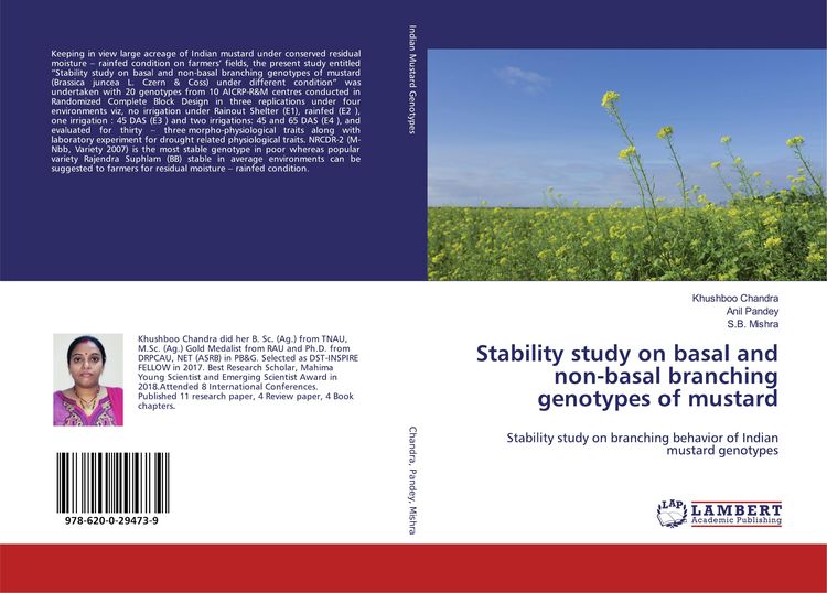 Produktbild: Stability study on basal and non-basal branching genotypes of mustard