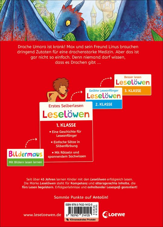 Produktbild: Lesel&ouml;wen 1. Klasse - Notfall im Drachenpark