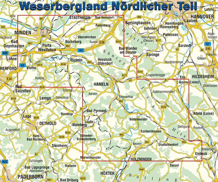Produktbild: Weserbergland N&ouml;rdlicher Teil