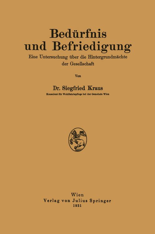 Bedürfnis und Befriedigung