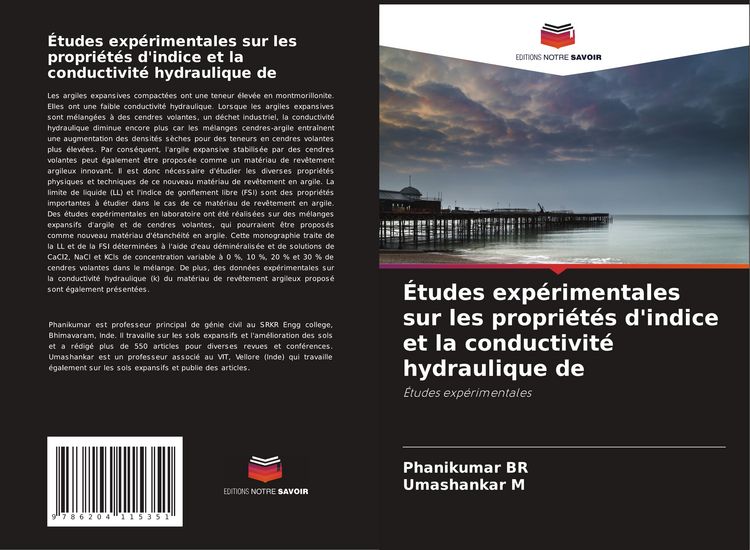 Produktbild: &Eacute;tudes exp&eacute;rimentales sur les propri&eacute;t&eacute;s d'indice et la conductivit&eacute; hydraulique de