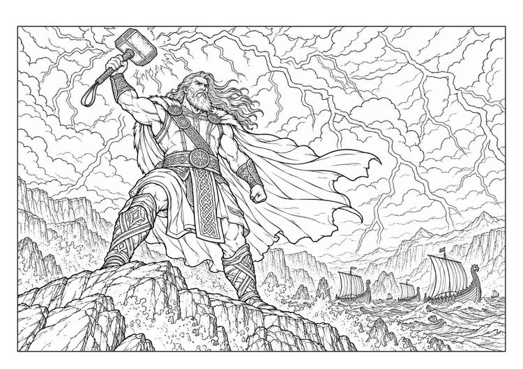 Produktbild: G&ouml;tter & Legenden &ndash; Fantasy Malbuch f&uuml;r Erwachsene mit 50 detailreichen Ausmalbildern