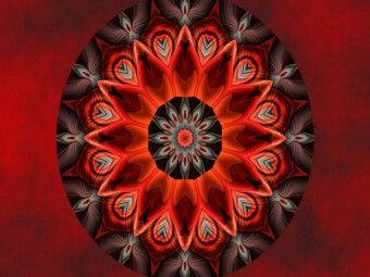 Produktbild: CALVENDO Puzzle Mandala gl&uuml;hende Leidenschaft | 1000 Teile Lege-Gr&ouml;&szlig;e 64x48cm Foto-Puzzle f&uuml;r gl&uuml;ckliche Stunden